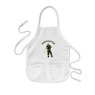 Feuerwehrmann in blauer Einsatzkleidung Kinderschü Kids' Apron