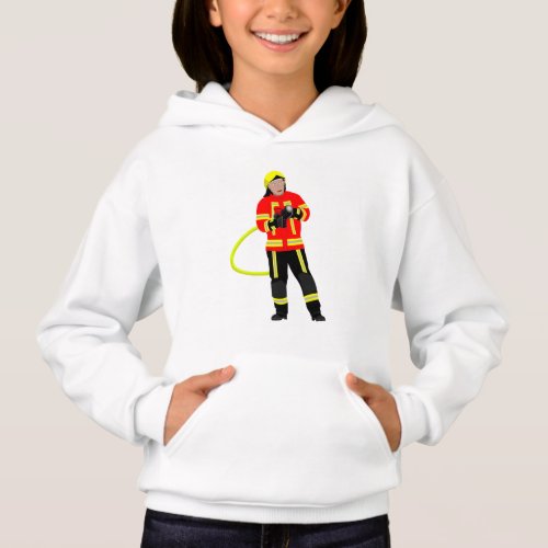 Feuerwehrmann in Einsatzkleidung Hoodie