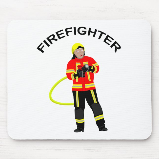 Feuerwehrmann in Einsatzkleidung Mousepad (Front)