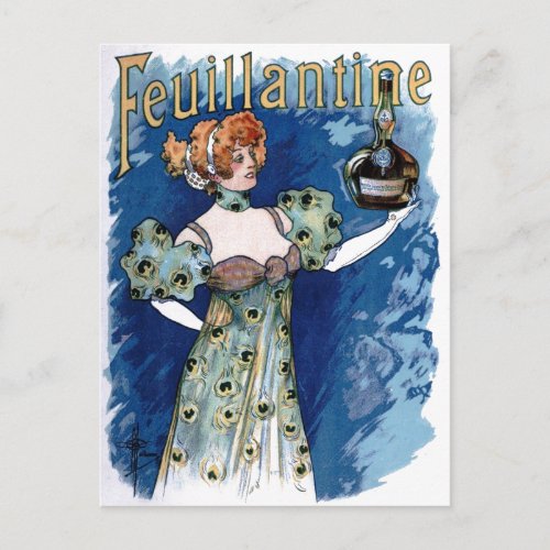 Feuillantine liqueur Advertisement Postcard