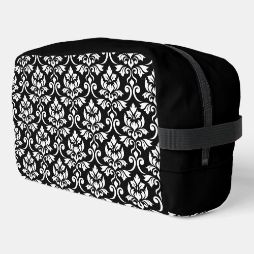 Feuille Damask Big Pattern White on Black Dopp Kit