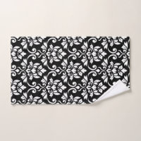 Classy Black and White Damask Bath Towel Set, Zazzle