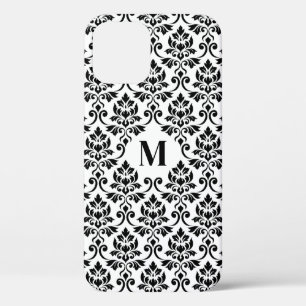 Feuille Damask Black Pattern (Custom) iPhone 12 Pro Case