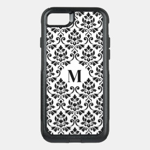 Feuille Damask Black Pattern (Custom) OtterBox Commuter iPhone SE/8/7 Case