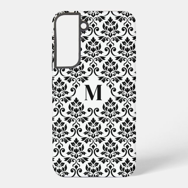 Feuille Damask Black Pattern (Custom) Samsung Galaxy Case (Back)