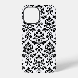 Feuille Damask Lg Pattern Black on White iPhone 12 Pro Case