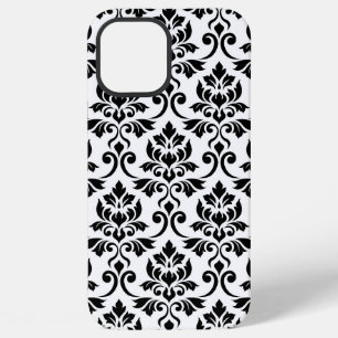 Feuille Damask Lg Pattern Black on White iPhone 12 Pro Max Case