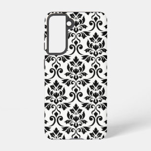 Feuille Damask Lg Pattern Black on White Samsung Galaxy S21 Case