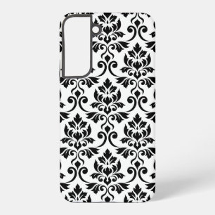 Feuille Damask Lg Pattern Black on White Samsung Galaxy S22+ Case