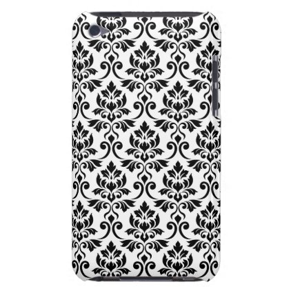 Feuille Damask Pattern Black Barely There iPod Case