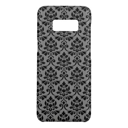 Feuille Damask Pattern Black on Gray Case-Mate Samsung Galaxy S8 Case