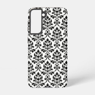 Feuille Damask Pattern Black on White Samsung Galaxy S21 Case