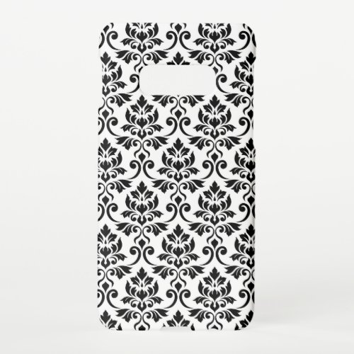 Feuille Damask Pattern Black on White Samsung Galaxy S10E Case