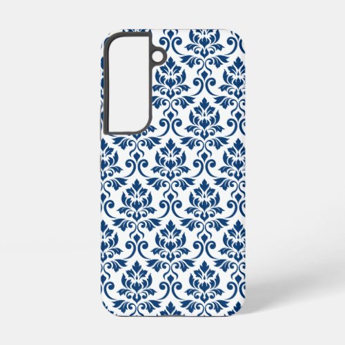 Feuille Damask Pattern Dark Blue on White Samsung Galaxy S22 Case