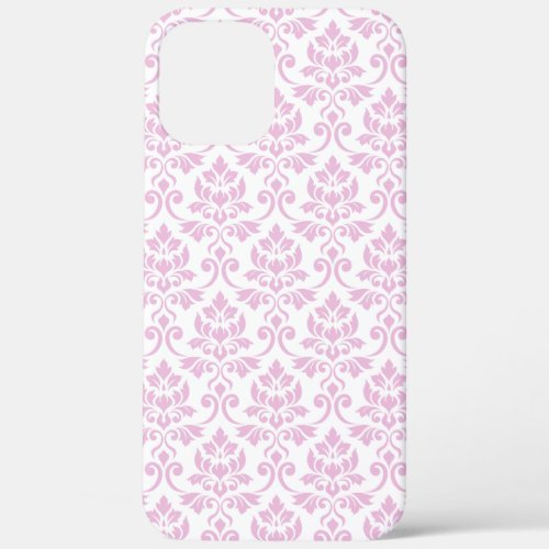 Feuille Damask Pattern Pink on White iPhone 12 Pro Max Case