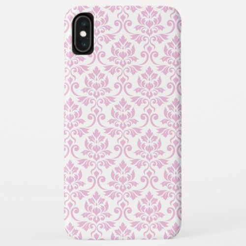 Feuille Damask Pattern Pink on White iPhone XS Max Case