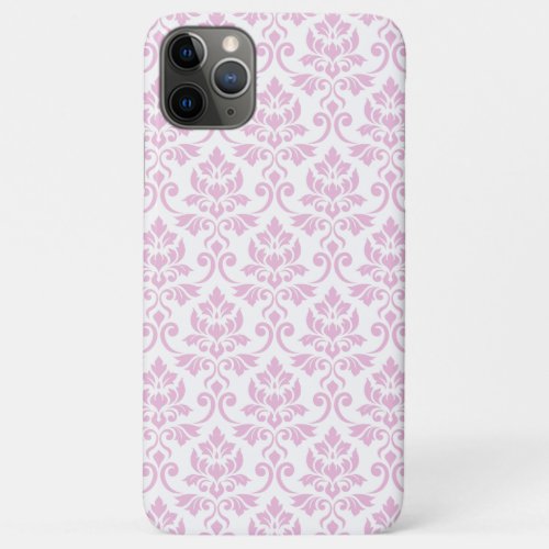 Feuille Damask Pattern Pink on White iPhone 11 Pro Max Case