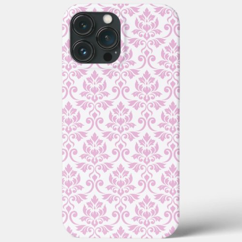 Feuille Damask Pattern Pink on White iPhone 13 Pro Max Case