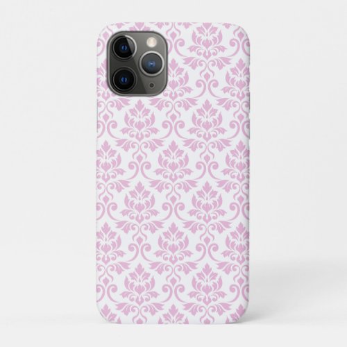 Feuille Damask Pattern Pink on White iPhone 11 Pro Case