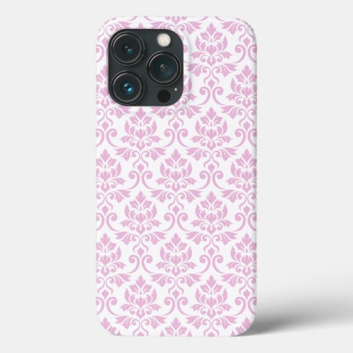 Feuille Damask Pattern Pink on White iPhone 13 Pro Case