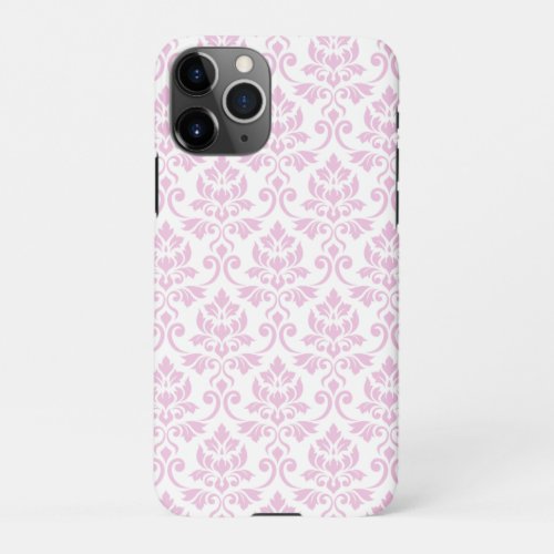 Feuille Damask Pattern Pink on White iPhone 11Pro Case