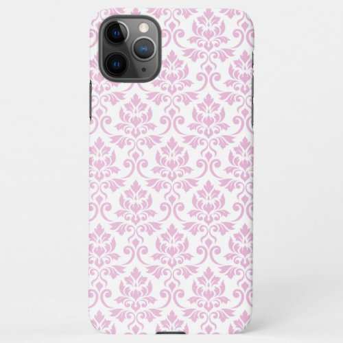 Feuille Damask Pattern Pink on White iPhone 11Pro Max Case