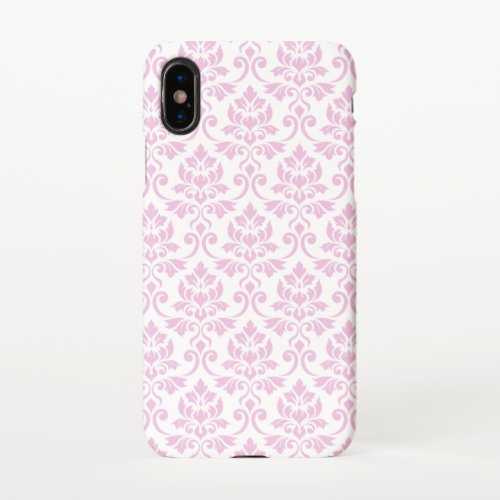 Feuille Damask Pattern Pink on White iPhone X Case
