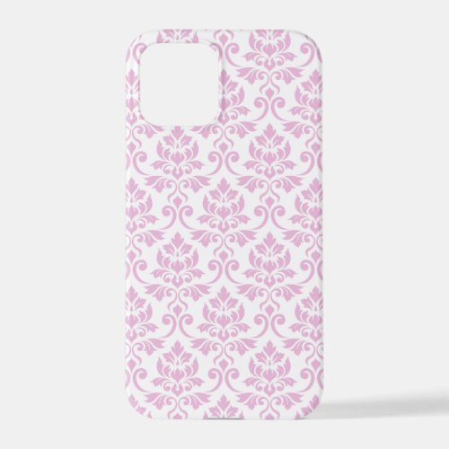 Feuille Damask Pattern Pink on White iPhone 12 Pro Case