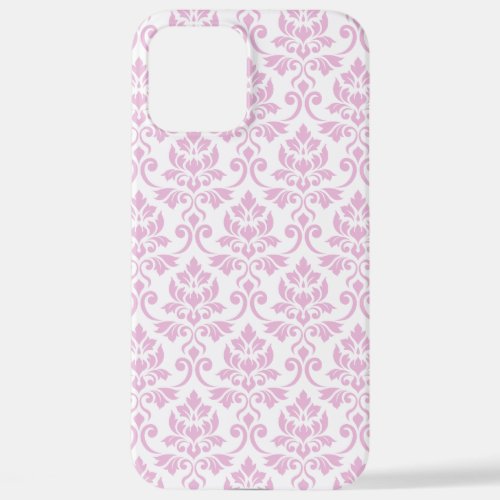 Feuille Damask Pattern Pink on White iPhone 12 Pro Max Case