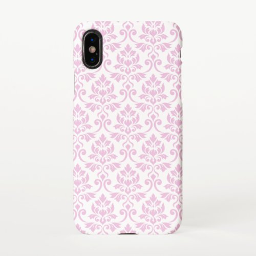 Feuille Damask Pattern Pink on White iPhone XS Case