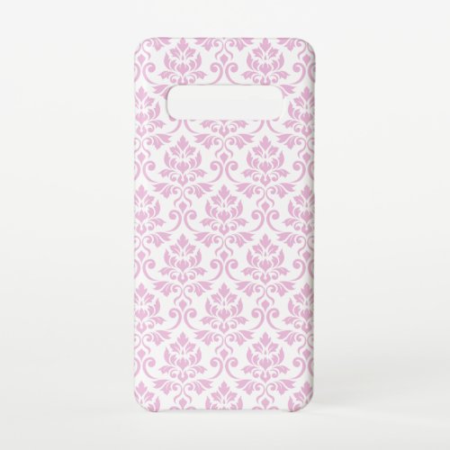 Feuille Damask Pattern Pink on White Samsung Galaxy S10 Case