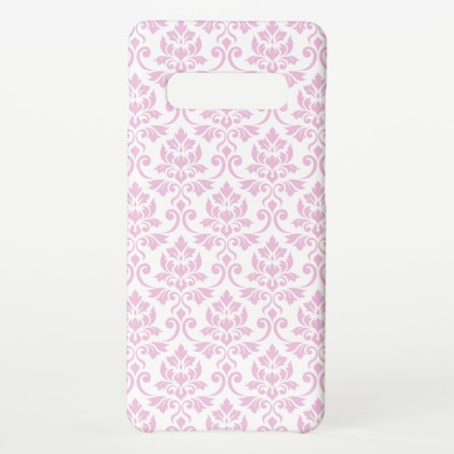 Feuille Damask Pattern Pink on White Samsung Galaxy S10 Case
