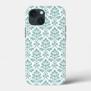 Feuille Damask Teal Pattern iPhone 13 Mini Case