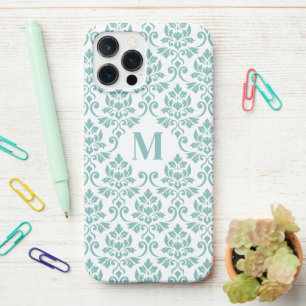 Feuille Damask Teal Pattern (Custom) iPhone 12 Pro Max Case