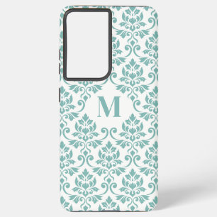 Feuille Damask Teal Pattern (Custom) Samsung Galaxy S21+ Case