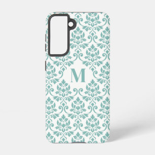 Feuille Damask Teal Pattern (Custom) Samsung Galaxy S21 Case