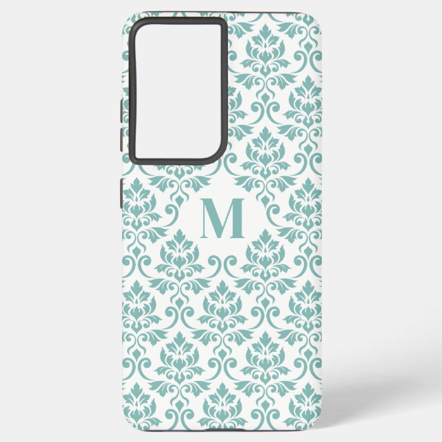 Feuille Damask Teal Pattern (Custom) Samsung Galaxy Case (Back)