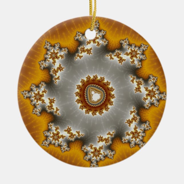 Feulia - Fractal Ceramic Ornament (Front)
