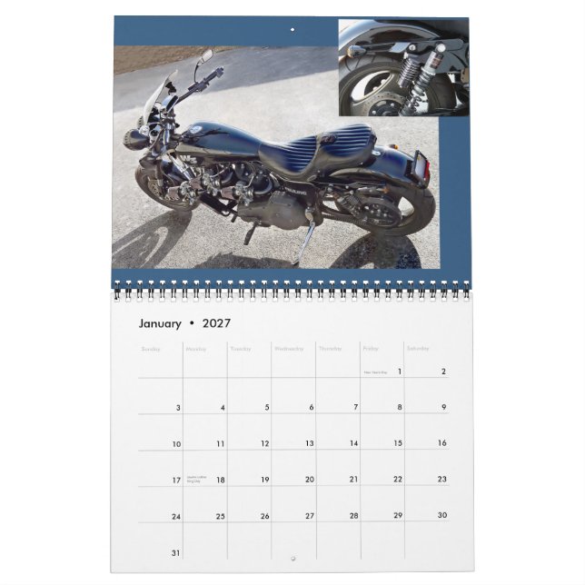 Feuling W3 Motorcycle Calendar 2016 (Jan 2027)