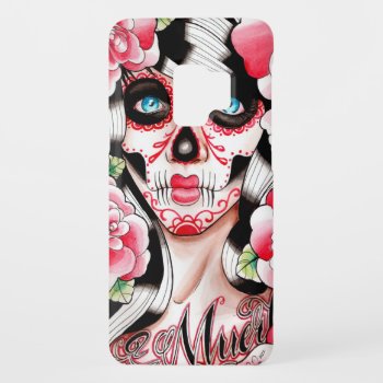 Fever Day Of The Dead Sugar Skull Girl Case-mate Samsung Galaxy S9 Case by NeverDieArt at Zazzle
