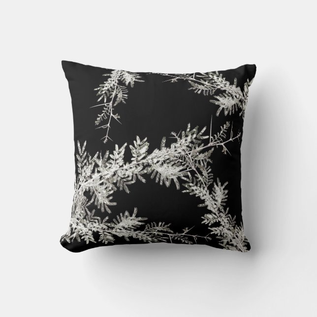 Fever Tree Leaves Branch Cushion Throw Pillow (Front)