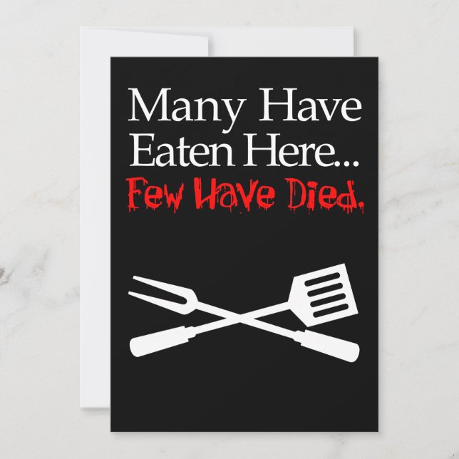 Few Have Died Hilarious Invitation (Front)