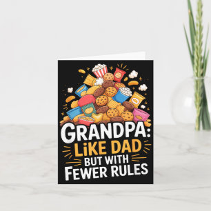 Fewer Rules Funny Grandpa  Card