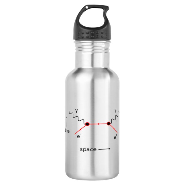 Feynman Diagram Physics Stainless Steel Water Bottle (Front)