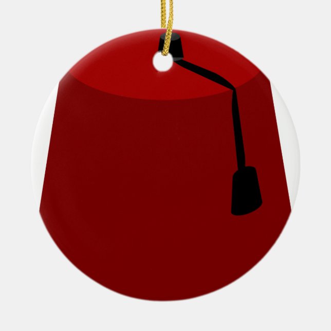 Fez-Hat Ceramic Ornament (Front)