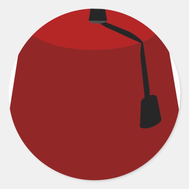 Fez-Hat Classic Round Sticker (Front)