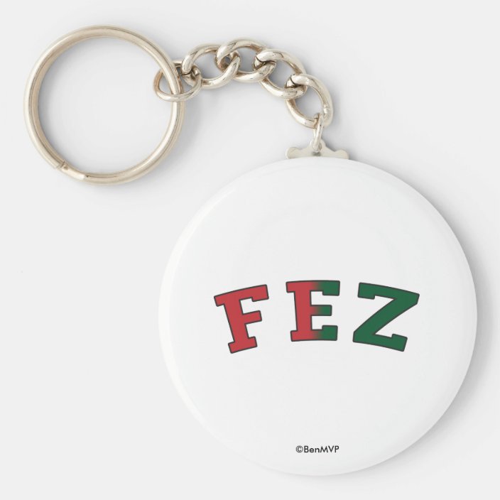 Fez in Morocco National Flag Colors Key Chain