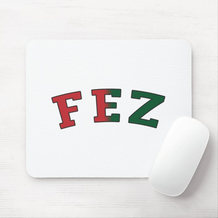 Fez in Morocco National Flag Colors Mouse Pad