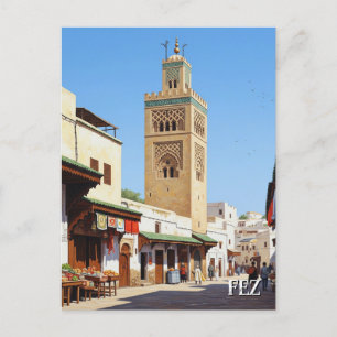 Fez Morocco Travel Postcard