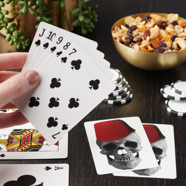 Fez of the Effendi: A Skull's Egyptian Tale Poker Cards (In Situ)